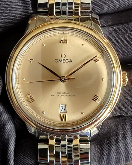 2026 Omega De Ville Prestige 40MM Champagne Dial Two-Tone Bracelet (434.20.40.20.08.001)