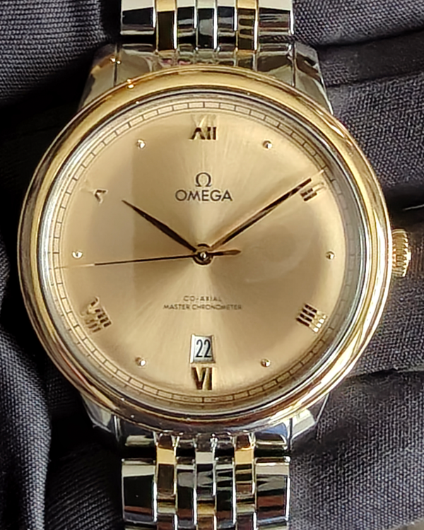 2026 Omega De Ville Prestige 40MM Champagne Dial Two-Tone Bracelet (434.20.40.20.08.001)