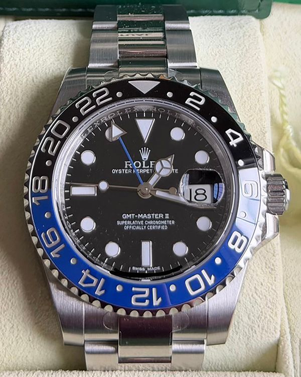 2014 Rolex GMT-Master II "Batman" 40MM Black Dial Oyster Bracelet (116710BLNR)