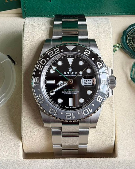 2026 Rolex GMT-Master II "Bruce Wayne" 40MM Black Dial Oyster Bracelet (126710GRNR)