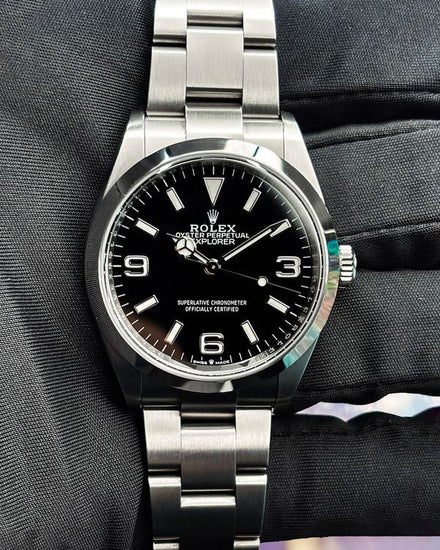 No Reserve - 2025 Rolex Explorer 36MM Black Dial Oyster Bracelet (124270)