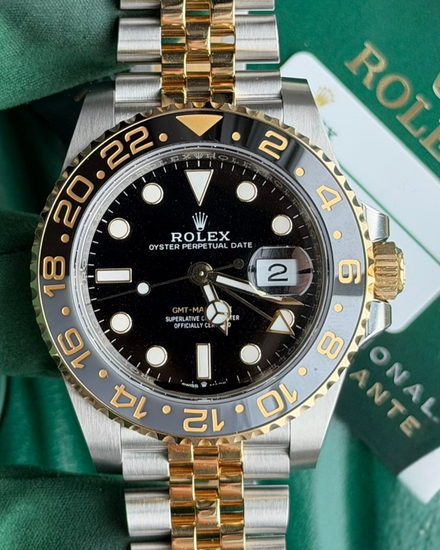 2026 Rolex GMT-Master II "Bumblebee" 40MM Black Dial Two-Tone Jubilee Bracelet (126713GRNR)