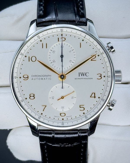 2020 IWC Schaffhausen Portugieser 41MM Silver Dial Leather Strap (IW371604)