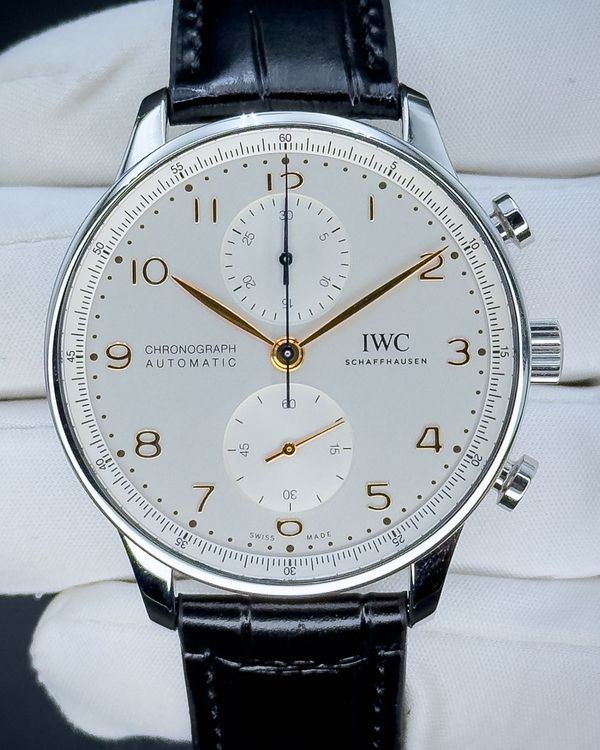 2020 IWC Schaffhausen Portugieser 41MM Silver Dial Leather Strap (IW371604)