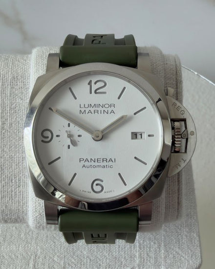 2025 Panerai Luminor Marina 44MM White Dial Rubber Strap (PAM01314)
