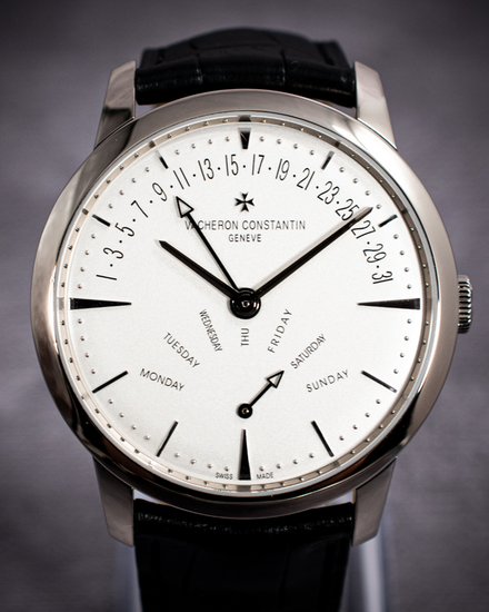 Vacheron Constantin Patrimony Day-Date 42.5MM White Dial Aftermarket Leather Strap (4000U/000G-B112)