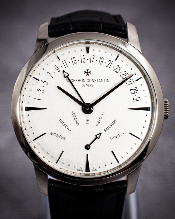 Vacheron Constantin Patrimony Day-Date 42.5MM White Dial Aftermarket Leather Strap (4000U/000G-B112)