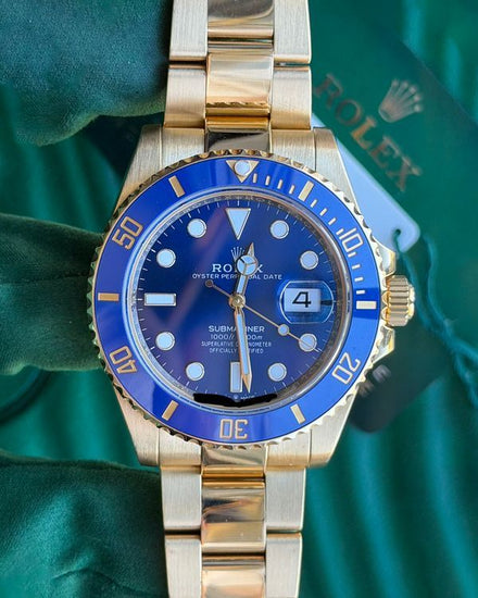 2022 Rolex Submariner Date 41MM Blue Dial Yellow Gold Oyster Bracelet (126618LB)