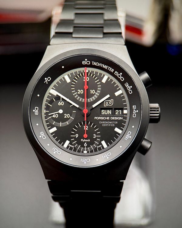 2025 Porsche Design Chronograph 42MM Black Dial Titanium Bracelet (6041.8.01.002.10.2)