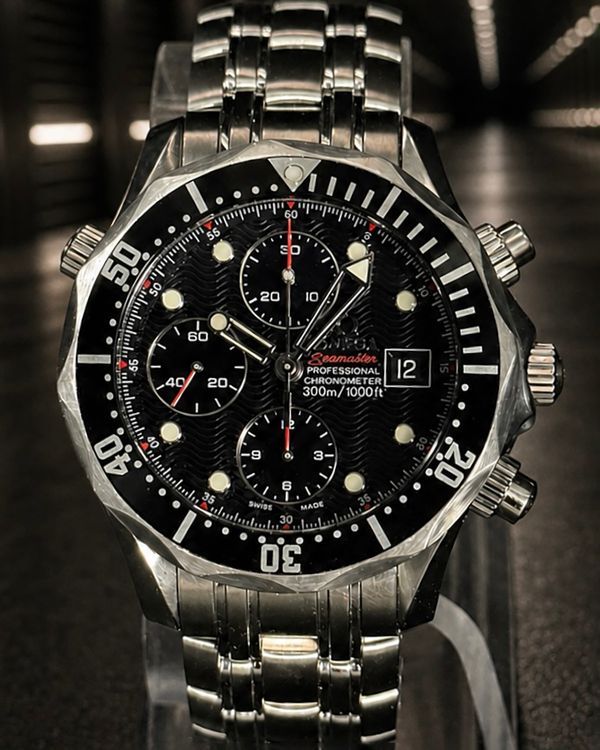 No Reserve - 2020 Omega Seamaster Diver 300M Chronograph 41.5MM Black Dial Steel Bracelet (213.30.42.40.01.001)