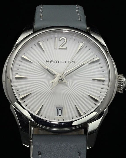 No Reserve - Hamilton Jazzmaster 30MM Quartz Silver Dial Aftermarket Leather Strap (H422111)