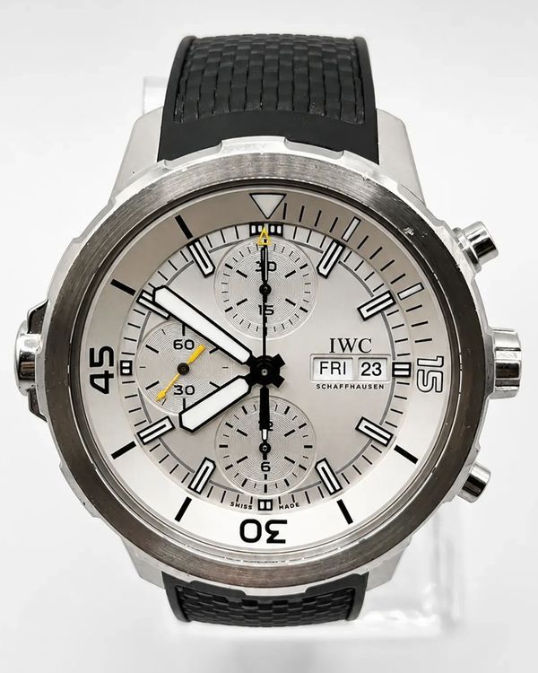 IWC Aquatimer Chrono 44MM White Dial Rubber Strap (IW376801)