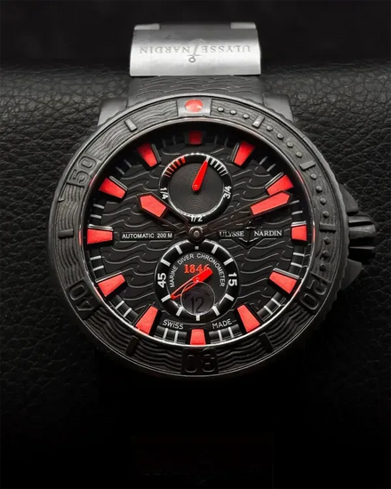 Ulysse Nardin Diver 46MM Black Dial Rubber Strap (263-92)