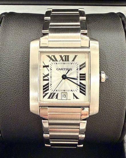 No Reserve - Cartier Tank Française Large Automatic 28MM Silver Dial Steel Bracelet (W51002Q3)
