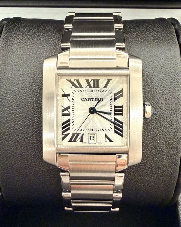 No Reserve - Cartier Tank Française 28MM Silver Dial Steel Bracelet (W51002Q3)