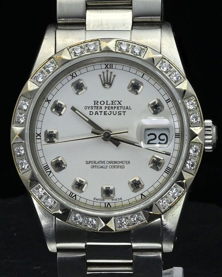 Rolex Datejust 36MM Aftermarket White Dial Oyster Bracelet (16014)