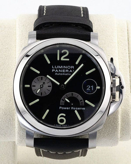 Panerai Luminor 40MM Black Dial Leather Strap (PAM00126)