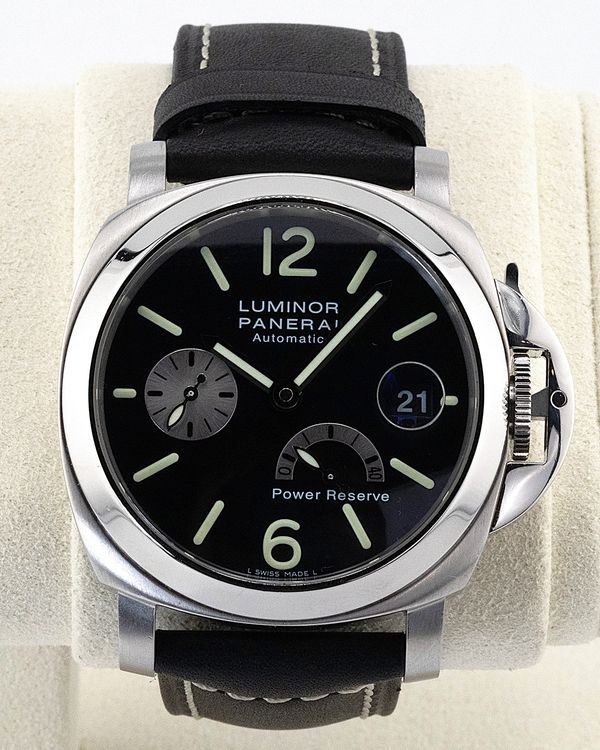 Panerai Luminor 40MM Black Dial Leather Strap (PAM00126)