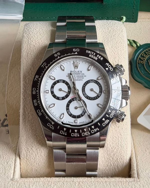 2021 Rolex Cosmograph Daytona "Panda" 40MM White Dial Oyster Bracelet (116500LN)