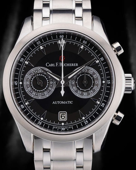 Carl F. Bucherer Manero 42.5MM Black Dial Steel Bracelet (00.10910.08.33.21)
