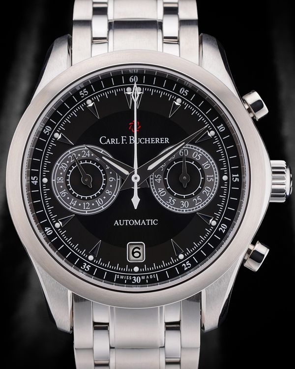Carl F. Bucherer Manero 42.5MM Black Dial Steel Bracelet (00.10910.08.33.21)