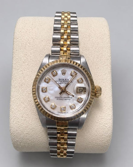 Rolex Lady-Datejust 26MM Mother of Pearl Dial Two-Tone Jubilee Bracelet (69173)