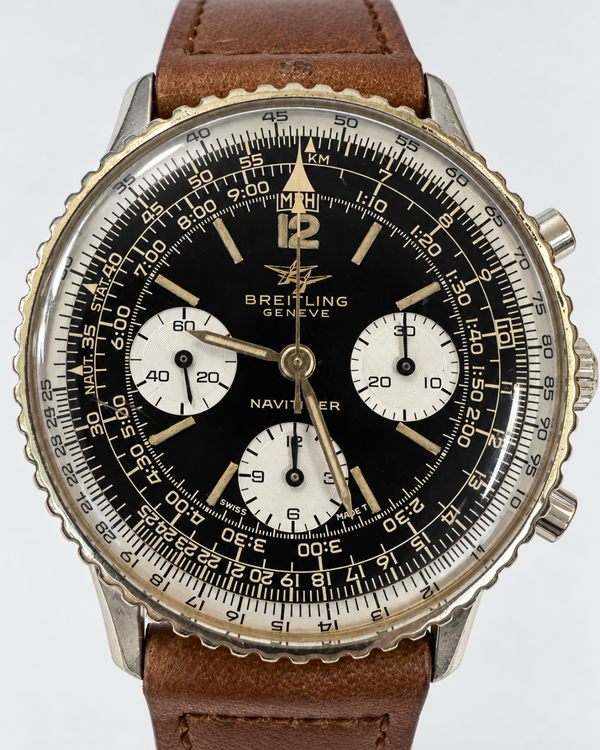 1967 Breitling Navitimer "Big Eyes" 41MM Black Dial Aftermarket Leather (806)