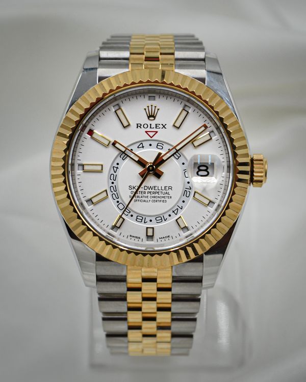 Rolex Sky-Dweller 42MM White Dial Two-Tone Jubilee Bracelet (336933)