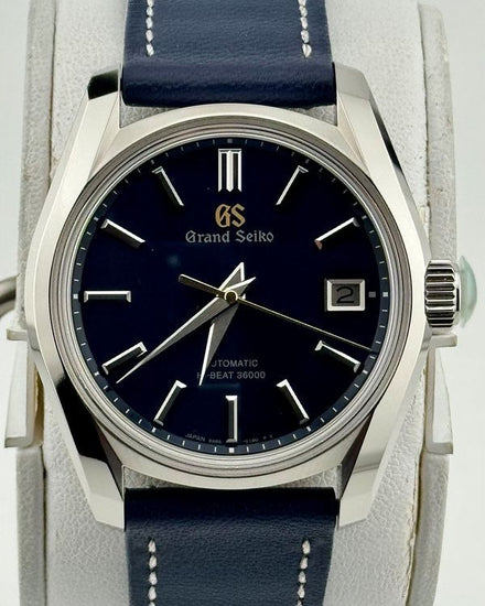 No Reserve - 2026 Grand Seiko Heritage Collection 40MM Blue Dial Aftermarket Leather Strap (SBGH353G)