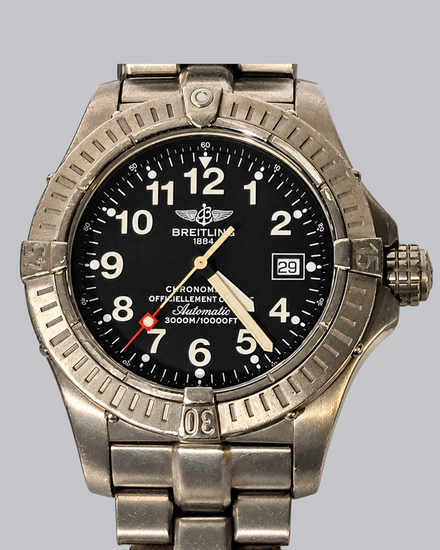 2007 Breitling Avenger Seawolf 44MM Black Dial Titanium Bracelet (E1737018/B640)