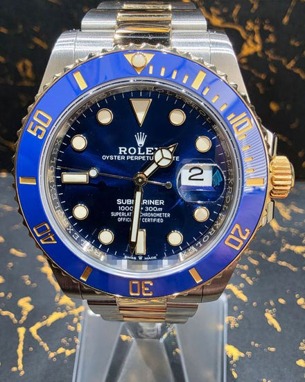 No Reserve - 2022 Rolex Submariner Date "Bluesy" 41MM Blue DIal Two-Tone Oyster Bracelet (126613LB)