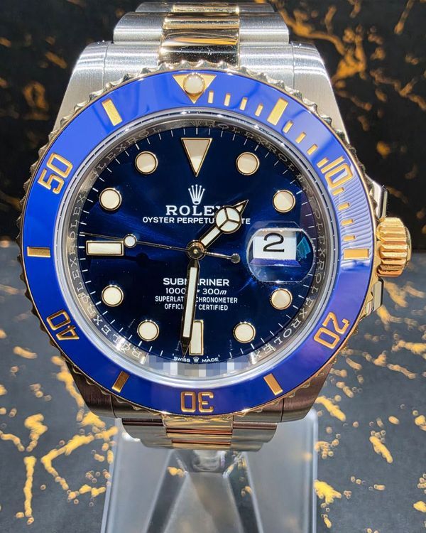 No Reserve - 2022 Rolex Submariner Date "Bluesy" 41MM Blue DIal Two-Tone Oyster Bracelet (126613LB)