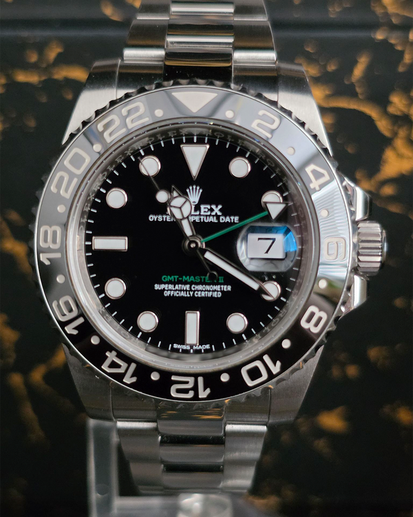 No Reserve - 2017 Rolex GMT-Master II 40MM Black Dial Oyster Bracelet (116710LN)