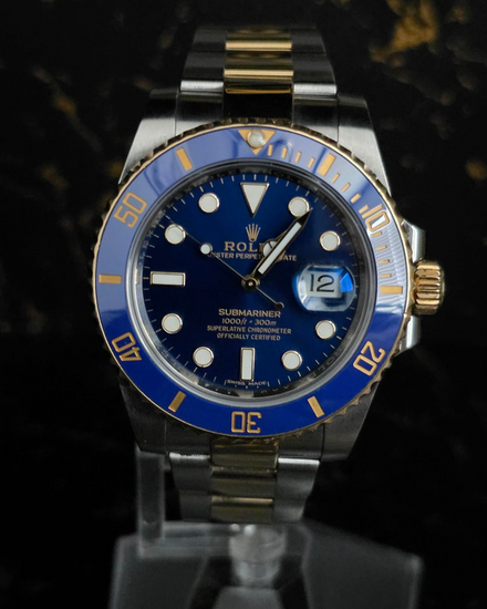 No Reserve - 2020 Rolex Submariner Date "Bluesy" 40MM Blue Dial Two-Tone Oyster Bracelet (116613LB)