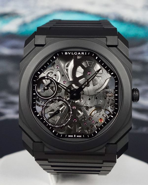 2022 Bvlgari Octo Finissimo 40MM Skeleton Dial Ceramic Bracelet (103126)