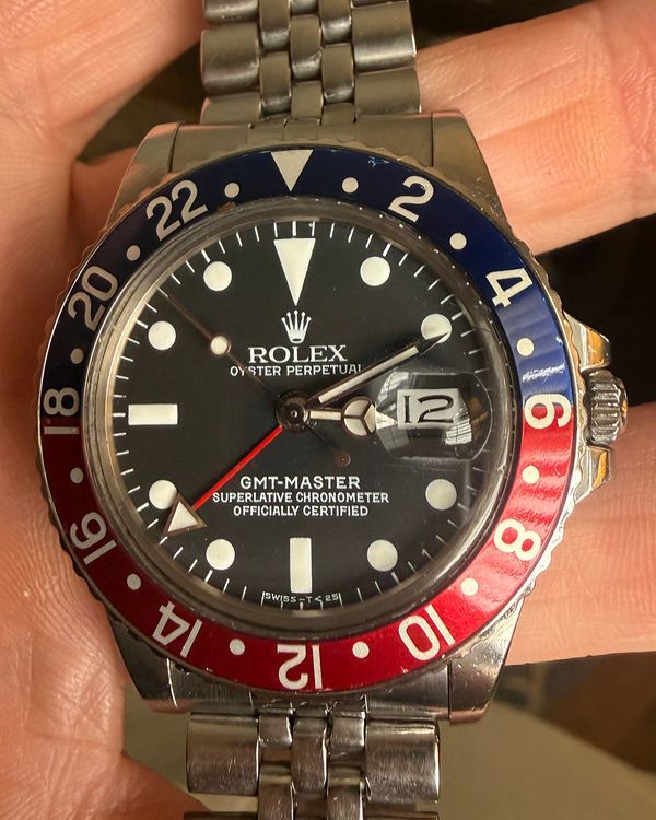 1976 Rolex GMT-Master 40MM Black Dial Jubilee Bracelet (1675)
