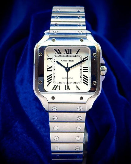 2021 Cartier Santos De Cartier 35MM Silver Dial Steel Bracelet (WSSA0029)