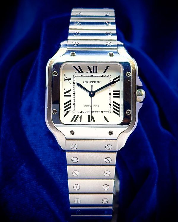 2021 Cartier Santos De Cartier 35MM Silver Dial Steel Bracelet (WSSA0029)