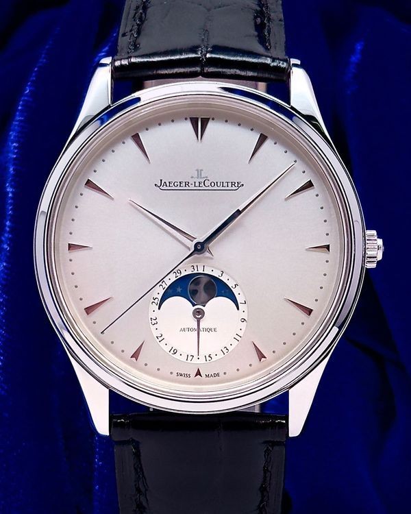 2019 Jaeger-LeCoultre Master Ultra Thin Moon 39MM Silver Dial Leather Strap (Q1368420)