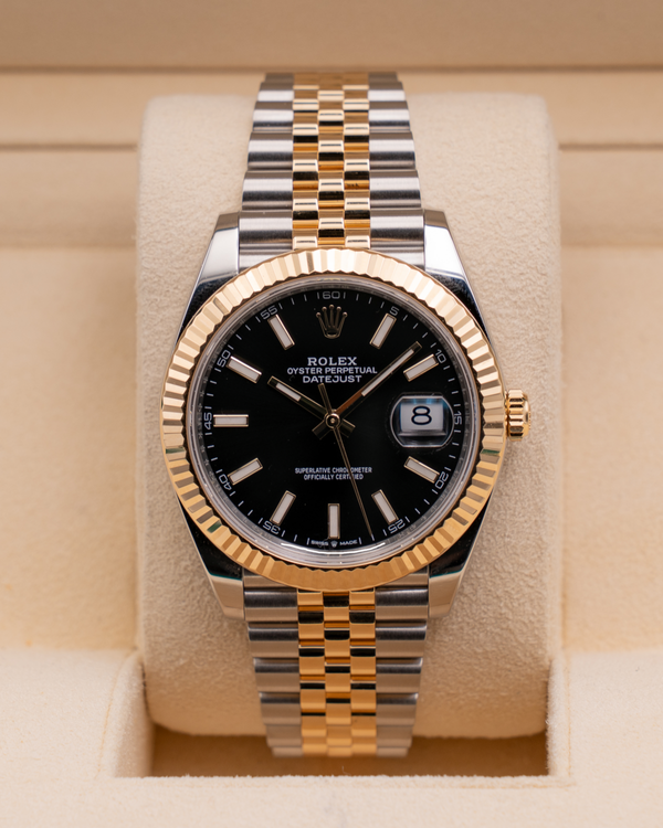 2025 Rolex Datejust 41MM Black Dial Two-Tone Oyster Bracelet (126333)