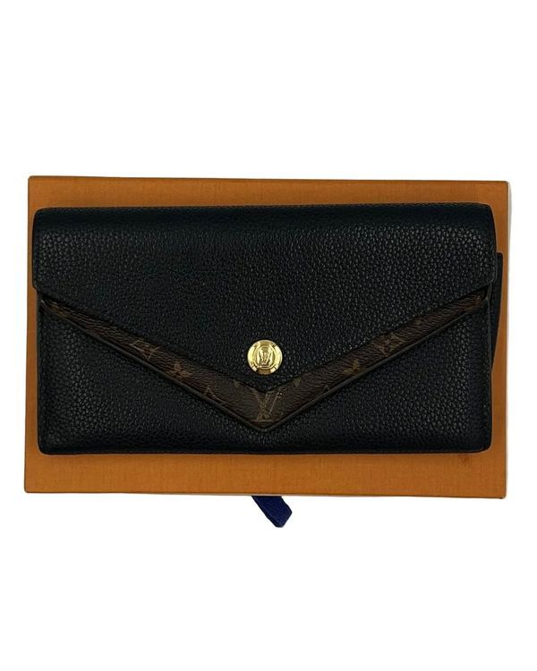 Louis Vuitton Accessories Portefeuille Long Double V Wallet Monogram Coated Canvas Gold-Tone Hardware (Wallet)