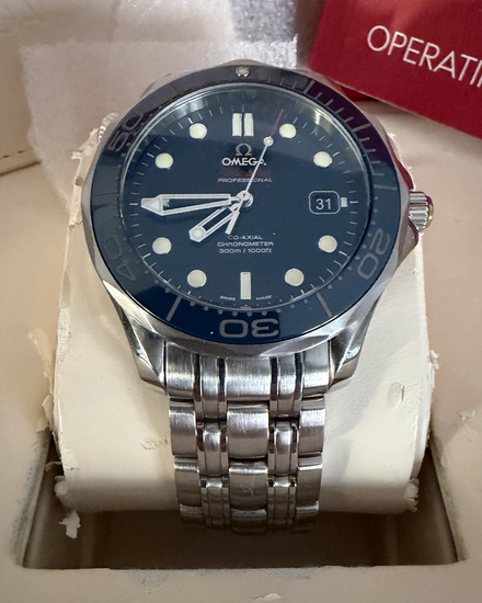No Reserve - 2022 Omega Seamaster Diver 300M 41MM Blue Dial Steel Bracelet (212.30.41.20.03.001)