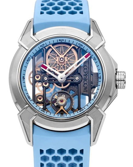Jacob & Co. Epic X 44MM Skeleton Dial Rubber Strap (EX.110.20.AA.AJ.A)