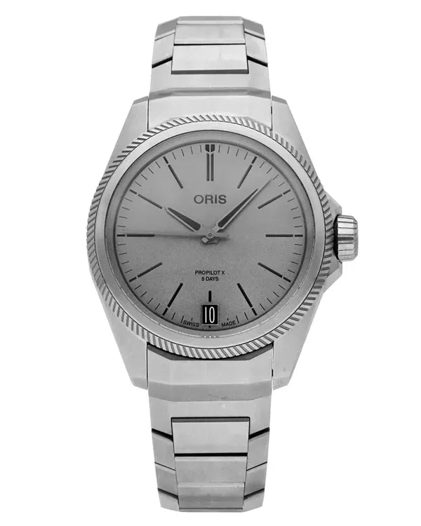 Oris ProPilot X Calibre 400 39MM Grey Dial Titanium Bracelet (01 400 7778 7153)