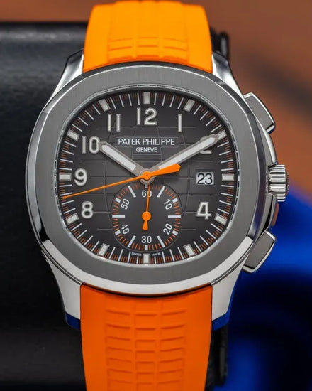 2022 Patek Philippe Aquanaut 42MM Black Dial Rubber Strap (5968A-001)