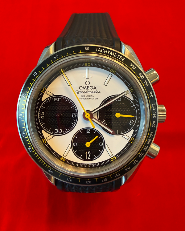 2019 Omega Speedmaster Racing 40MM White Dial Rubber Strap (326.32.40.50.04.001)