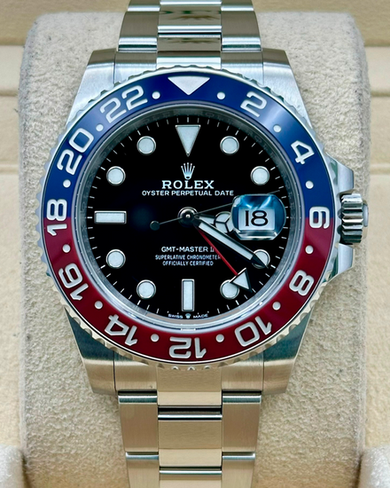 2022 Rolex GMT-Master II "Pepsi" 40MM Black Dial Oyster Bracelet (126710BLRO)