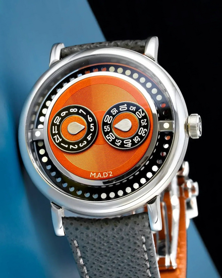 2023 MB&F MAD Edition 2 42MM Orange Dial Leather Strap (M.A.D 2)