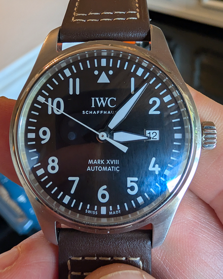 No Reserve - 2020 IWC Schaffhausen Pilot "Antoine de Saint Exupery" 40MM Brown Dial Leather Strap (IW327003)