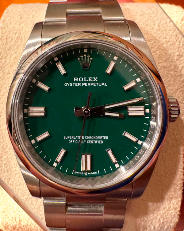 2021 Rolex Oyster Perpetual 36MM Green Dial Oyster Bracelet (126000)